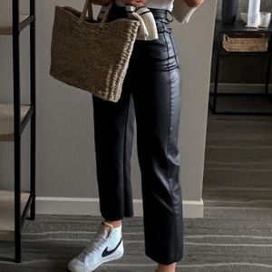 NWT H&M strength leg faux leather pants